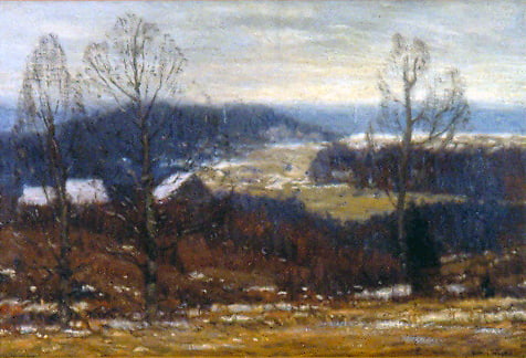 Gustave Adolph Wiegand (1870-1957) : Winter landscape, ca.1910.