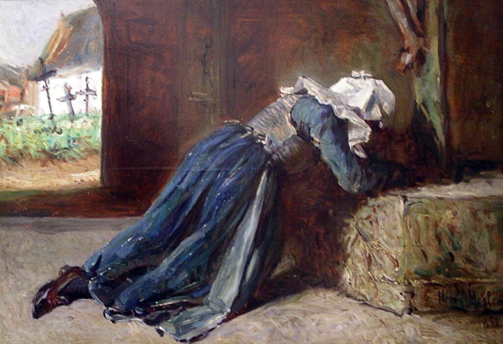 Henry Mosler (1841-1920) : Woman praying, 1895.