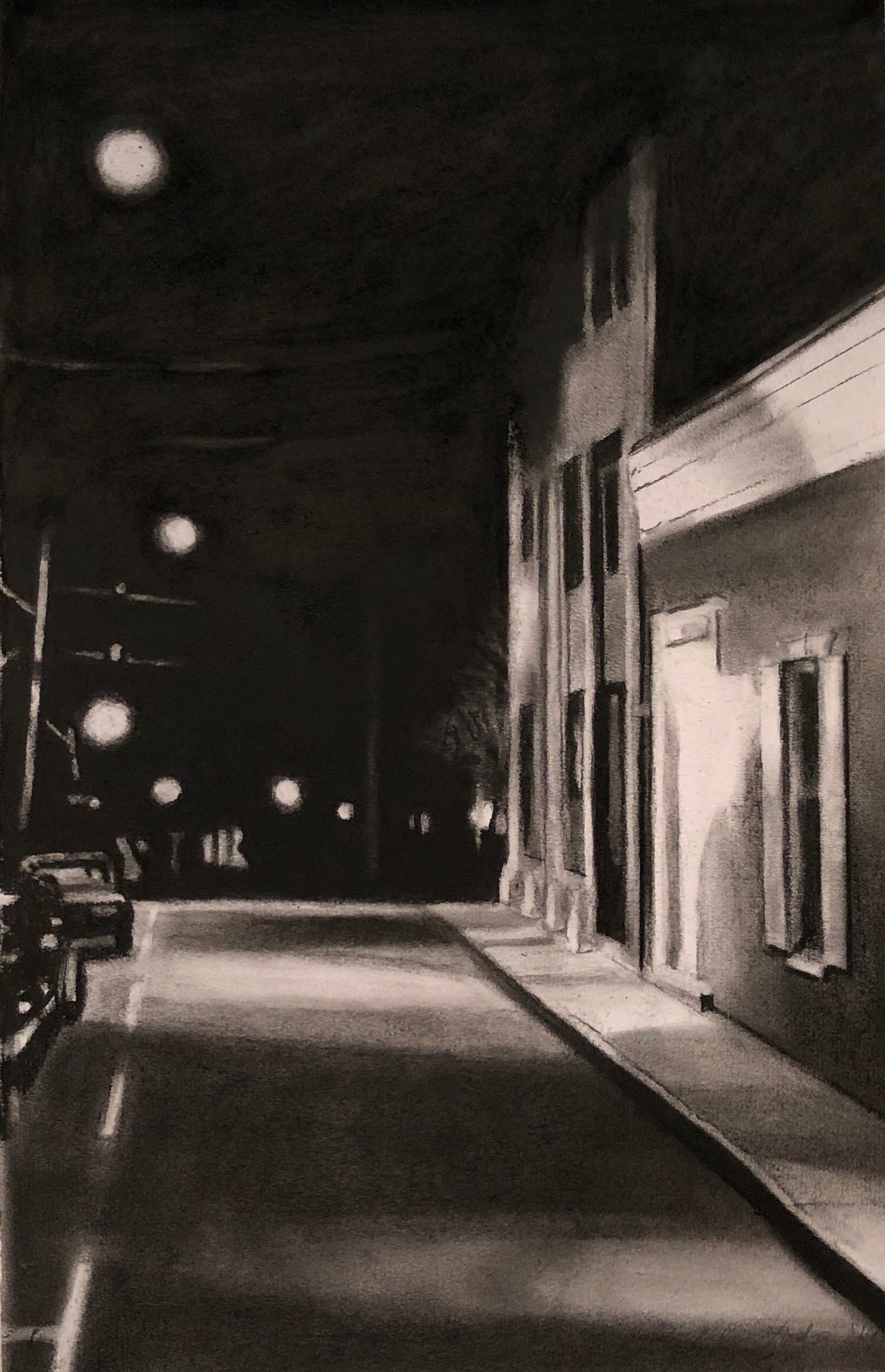 Charles Yoder [EM 2006] : Night walk, 2021. | Salmagundi Club
