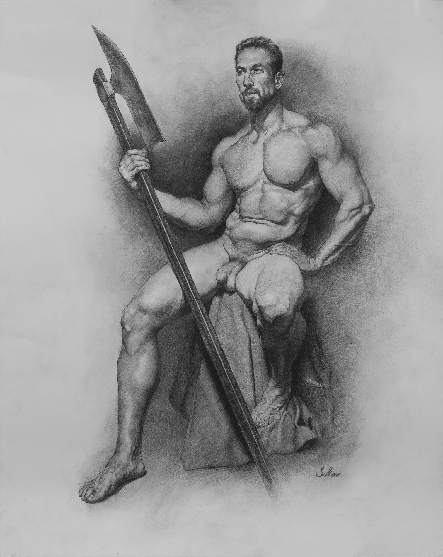 Pavel Sokov [NM] : Yoni figure drawing, 2022.