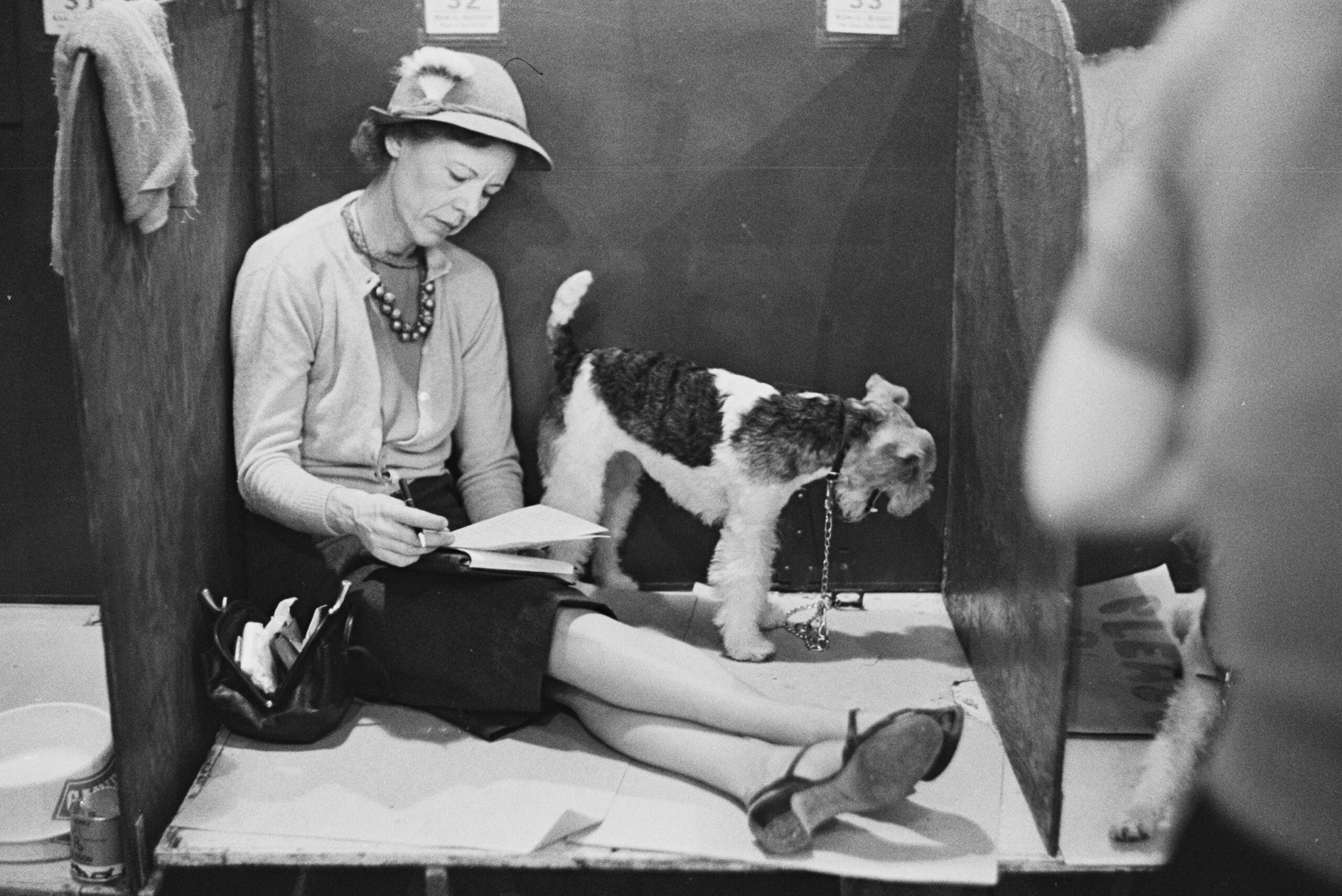 Ruth Orkin (1921-1985) [NM] : Woman sitting with dog, NYC, 1948 ...