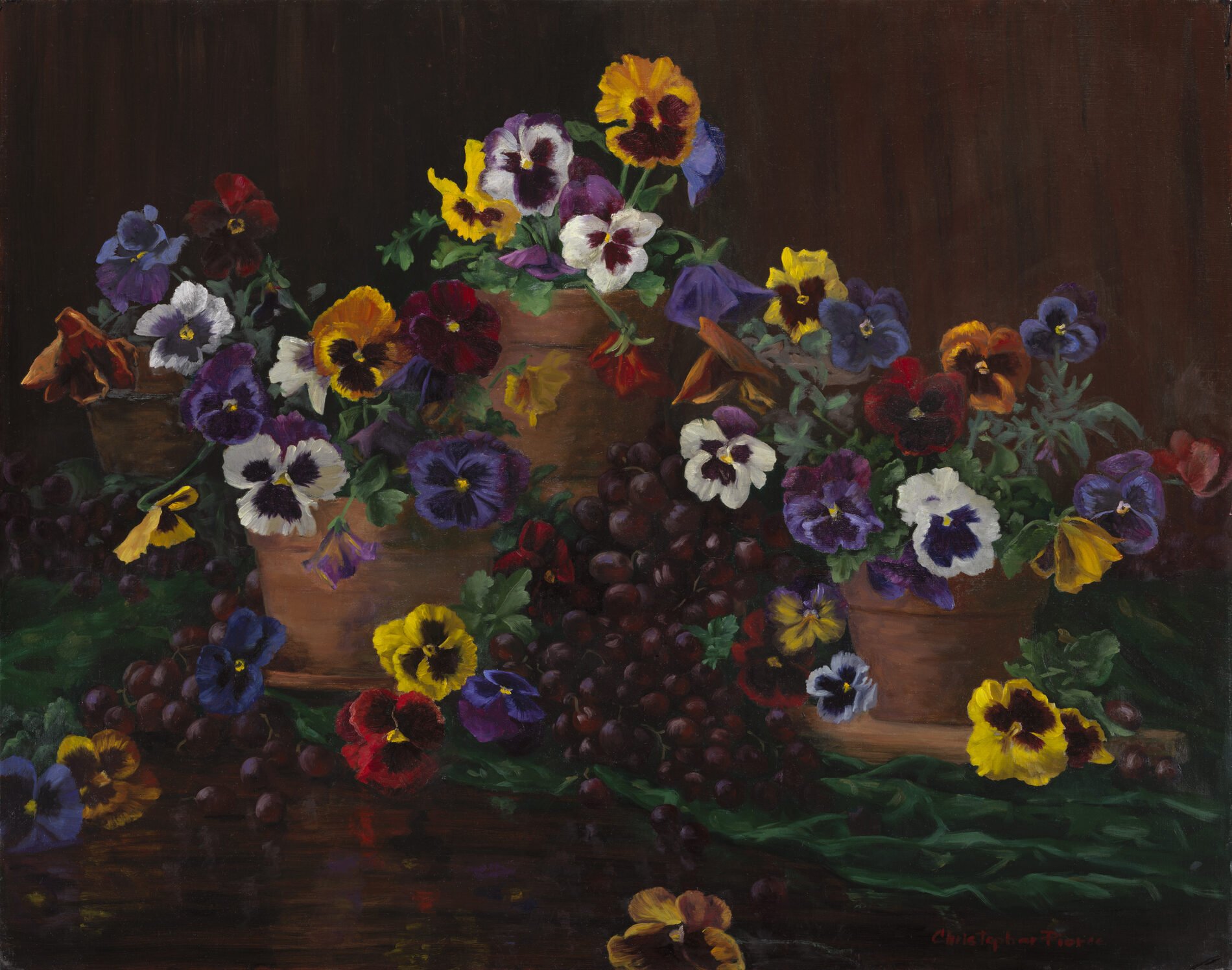 Christopher Pierce [NRA 1992] : Pansies in terracotta, 2022 ...